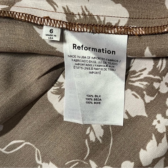 Reformation Oaklie silk dress. - Picture 9 of 14